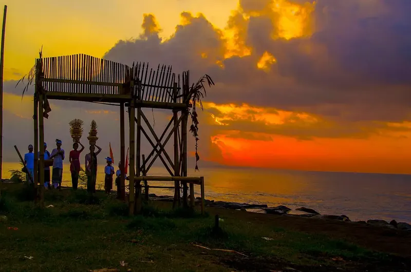 Keramas Beach, a world-class black-sand surf spot in Gianyar